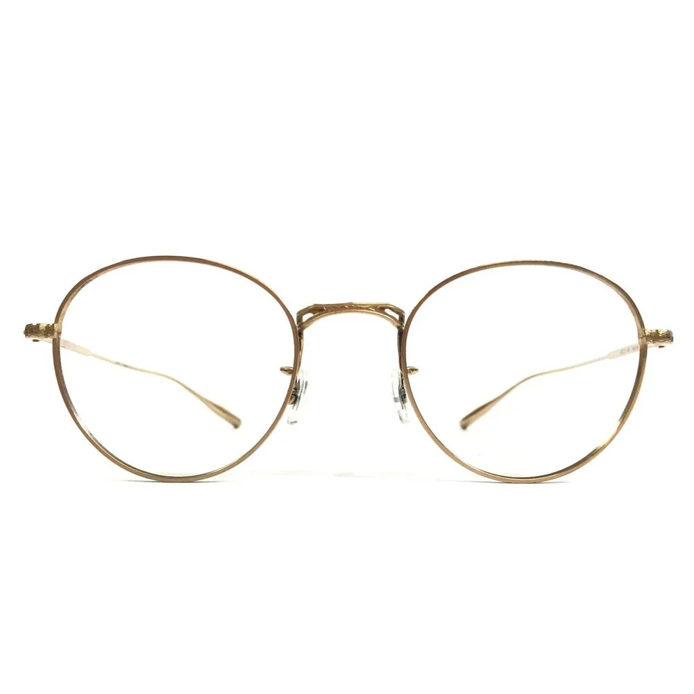 Oliver Peoples Eyeglasses Frames OV7018T Hanlon G Shiny Gold Wire Rim 49-21-145